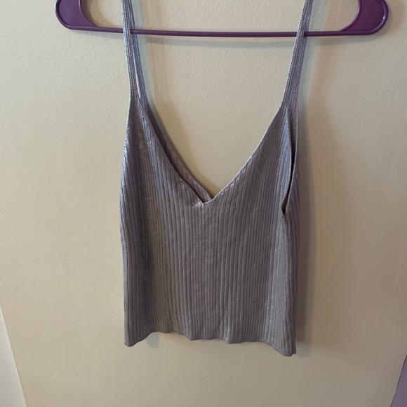 Urban Outfitters Tops - UO Silence + Noise Silver Spaghetti Strap Top-Lg